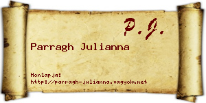 Parragh Julianna névjegykártya